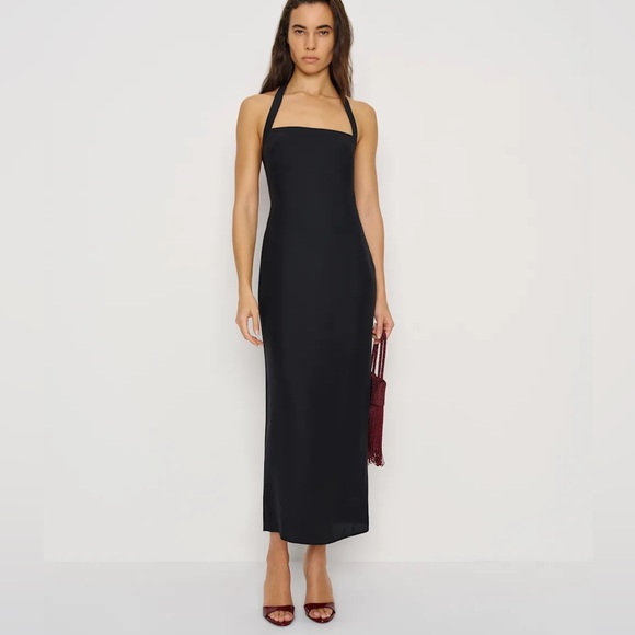Reformation Dresses & Skirts - NWT Reformation Alli Silk Midi Dress in Black Size 4